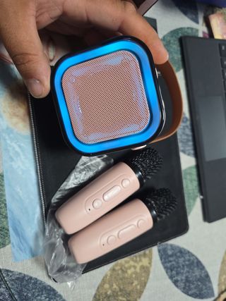 Karaoke inalámbrico rosa | 2 Micrófonos