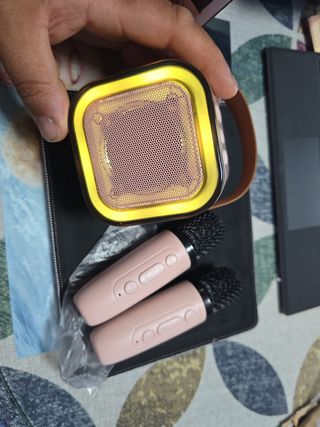 Karaoke inalámbrico rosa | 2 Micrófonos