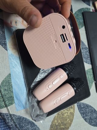 Karaoke inalámbrico rosa | 2 Micrófonos