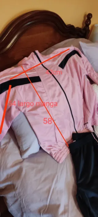 Chándal Boomerang rosa y negro.Talla 16 años o S.