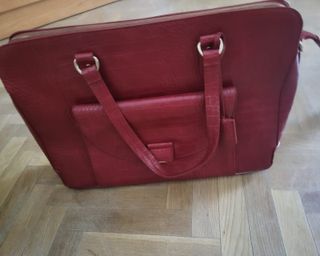 Bolso bandolera rojo efecto cocodrilo