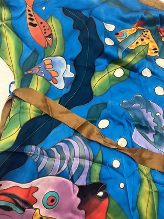 Kimono seda pintado a mano