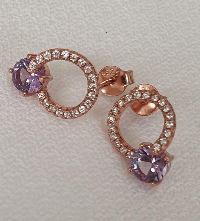 Pendientes ALEJANDRITA y ORO ROSA.