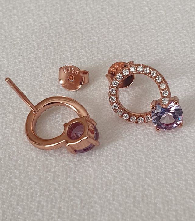 Pendientes ALEJANDRITA y ORO ROSA.
