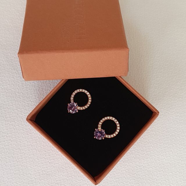 Pendientes ALEJANDRITA y ORO ROSA.