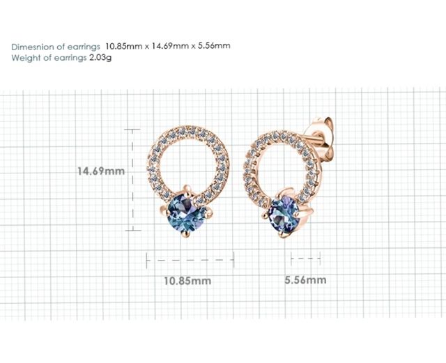 Pendientes ALEJANDRITA y ORO ROSA.