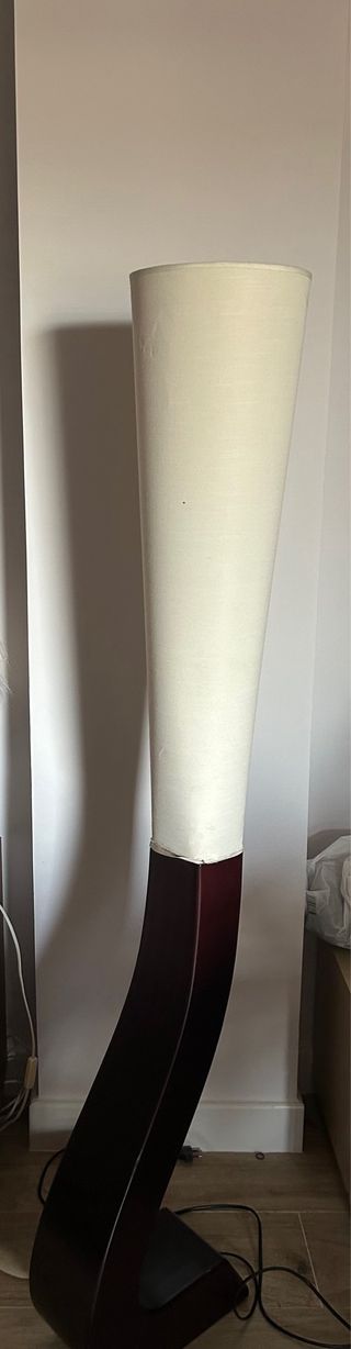 Lámpara de pie - Madera y tela