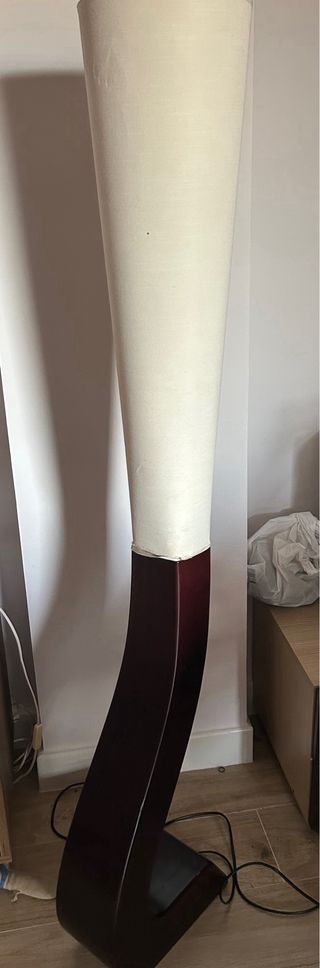 Lámpara de pie - Madera y tela