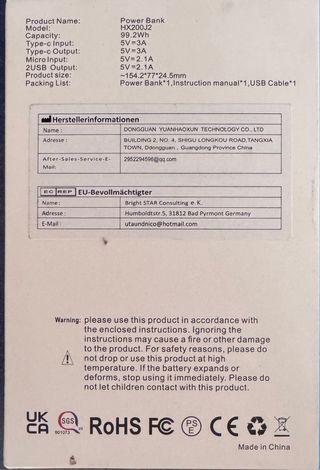 Batería solar portátil 26800mAh