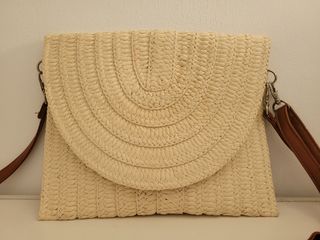 Bolso rafia beige verano