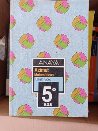 Libro de texto de Matemáticas de 5° EGB.