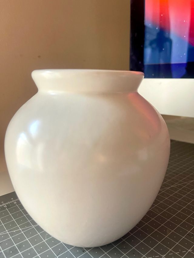 Jarrón Cerámica Blanco Minimalista