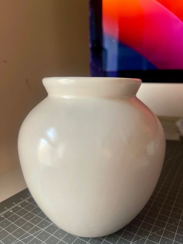 Jarrón Cerámica Blanco Minimalista