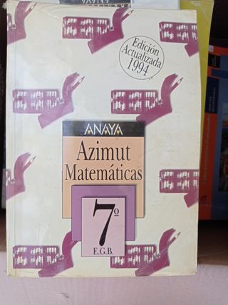 Libro de texto de Matemáticas de 7ºe.g.b.