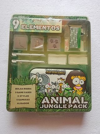 Animal Jungle Pack y funda de transporte NDS Lite
