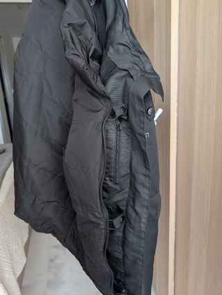 Chaqueta moto negra c/cintura