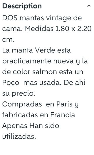 Rebajada lote  de 2 Mantas  - Verde & Rosa salmon