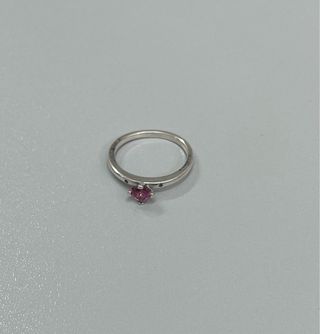 Anillo Pandora corazón rosa plata
