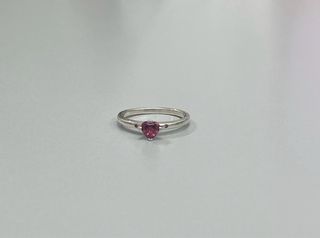 Anillo Pandora corazón rosa plata