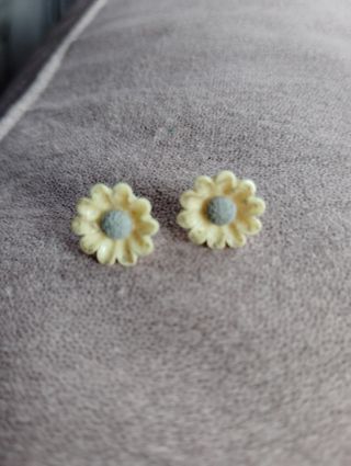 Pendientes margaritas plata