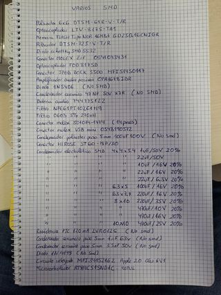 LIQUIDACION componentes material electronico SMD.