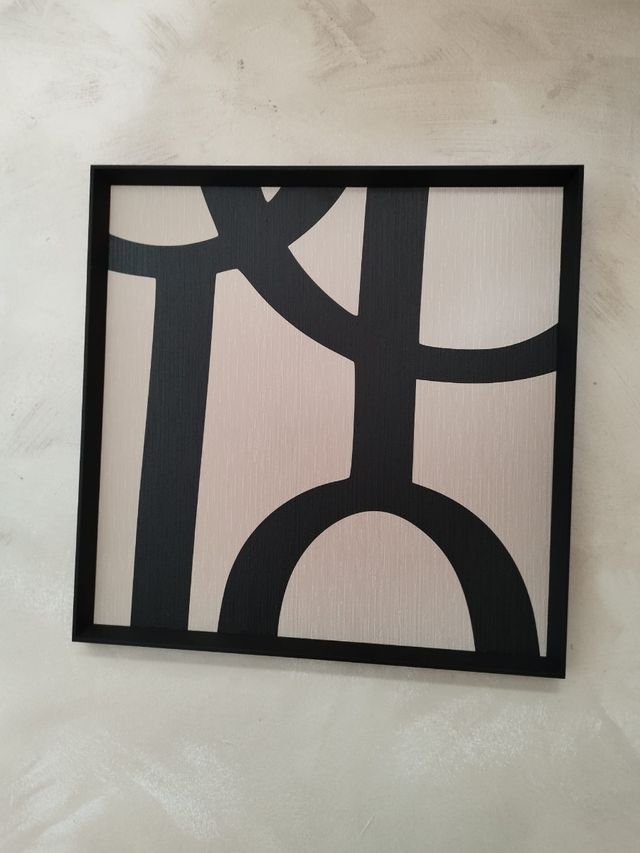 2 Cuadros abstractos - beige y negro