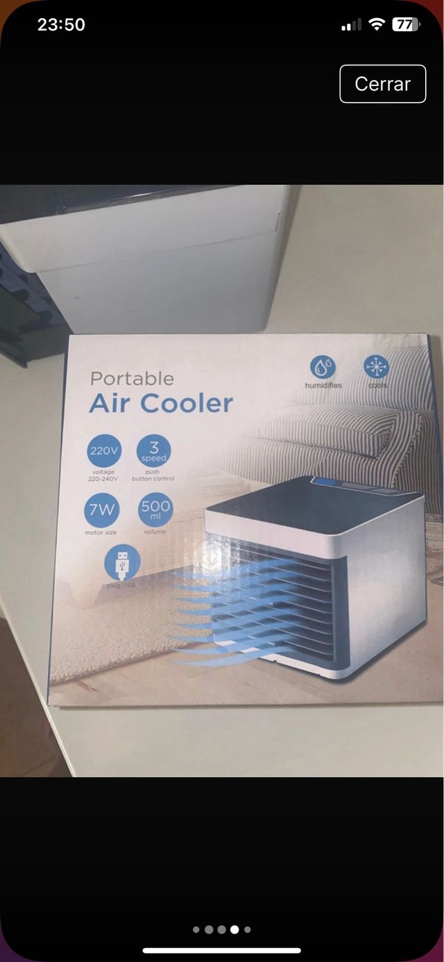Mini ventilador - Portátil Blanco/Gris