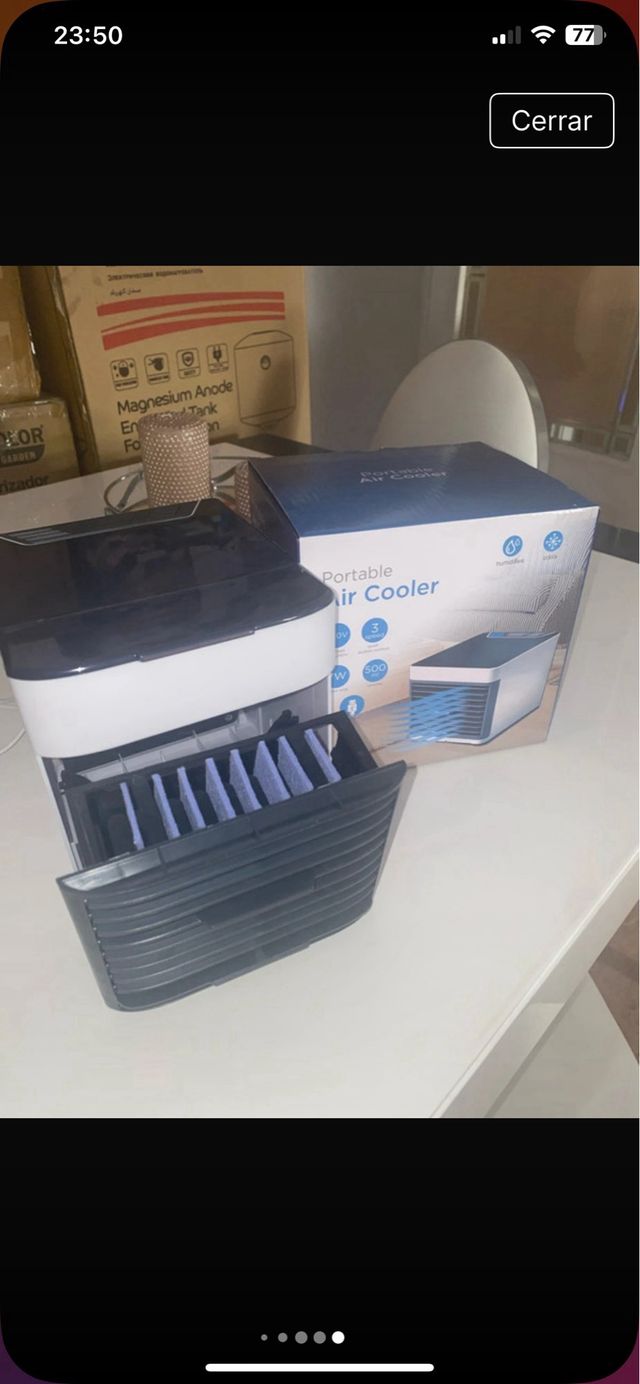 Mini ventilador - Portátil Blanco/Gris