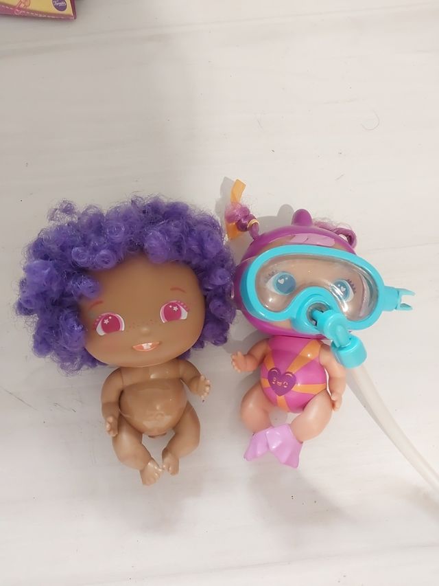 2 Muñecas Bellies pequeños. 12 cm cada uno.