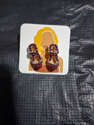 Pendientes rojos vintage