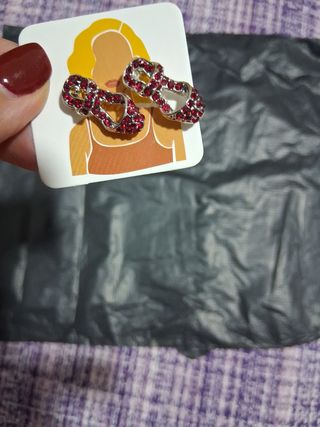 Pendientes rojos vintage