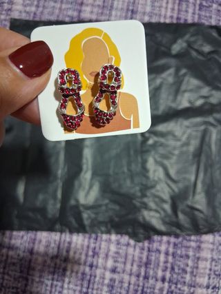 Pendientes rojos vintage