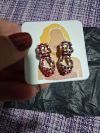 Pendientes rojos vintage