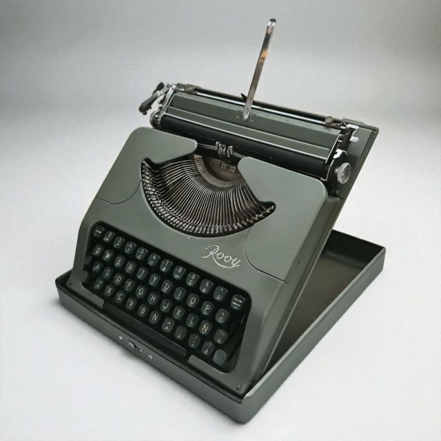 Rara Máquina escribir Rooy vintage - Funciona!