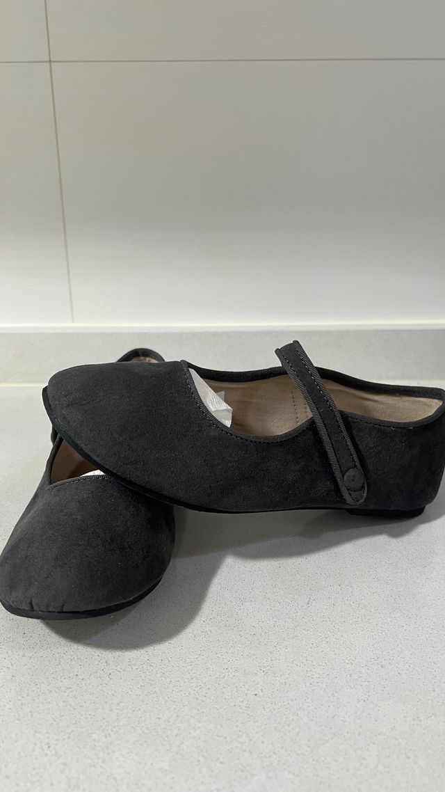 Manoletinas terciopelo gris Unit nº34