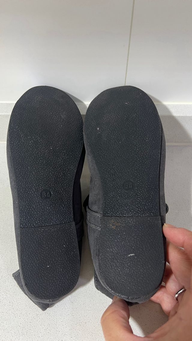 Manoletinas terciopelo gris Unit nº34