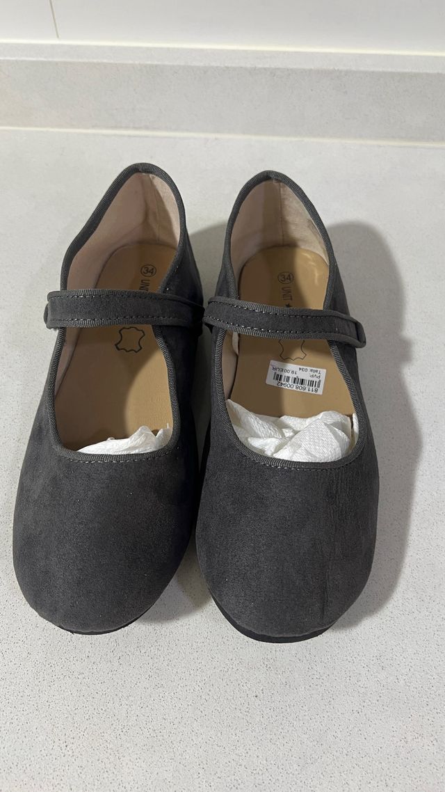 Manoletinas terciopelo gris Unit nº34