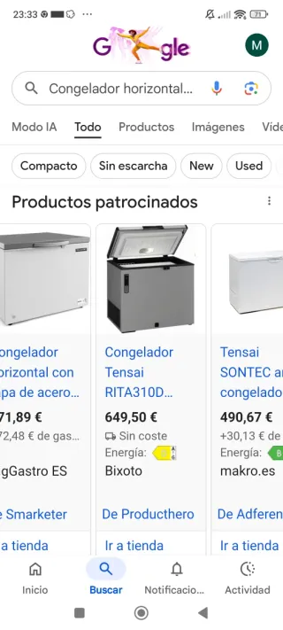 Congelador Tensai - Arcón