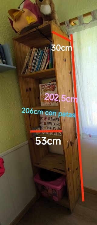 Estantería madera infantil 206cm