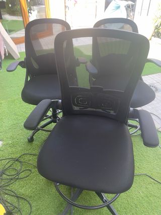 Silla de respaldo alto oficina giratoria negra