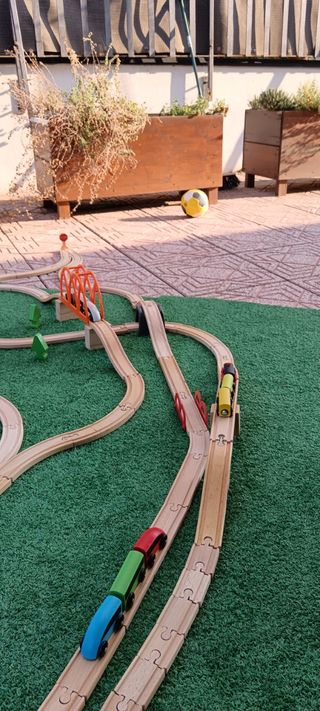 Pista Treni Legno Gioco Bambini