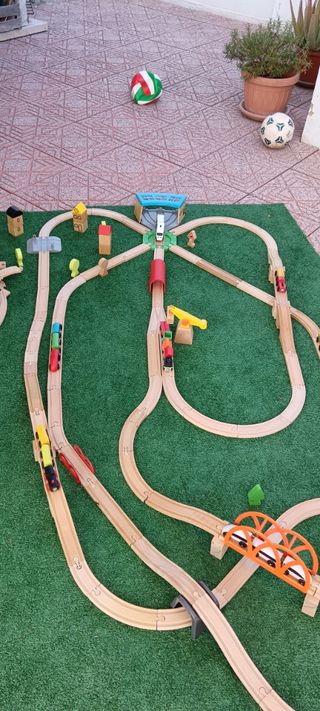Pista Treni Legno Gioco Bambini