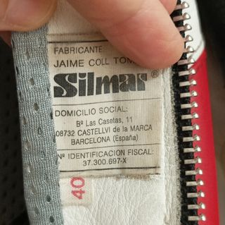 Traje moto cuero Silmar rojo-blanco
