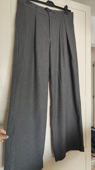 Pantalón pinzas gris - Elegante