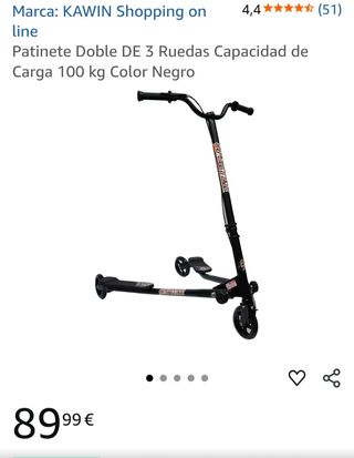Patinete 3 ruedas - Scooter doble