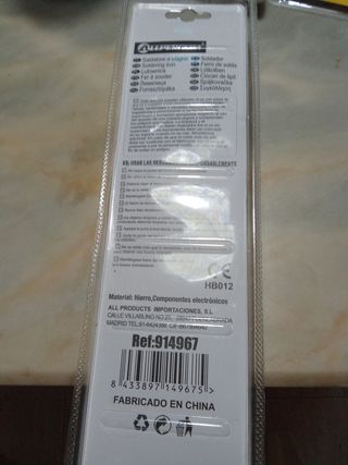 Soldador estaño 220V - Nuevo