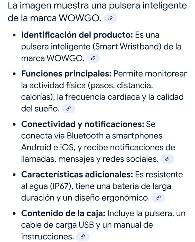 Pulsera inteligente WOWGO - negra