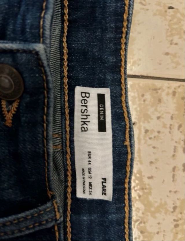 Pantalones Vaqueros Campana Azul