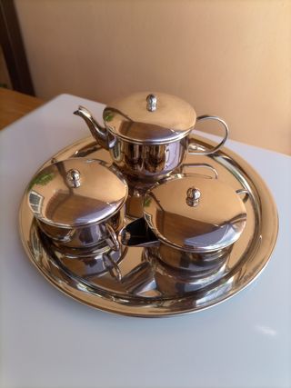 Juego café alpaca plateado