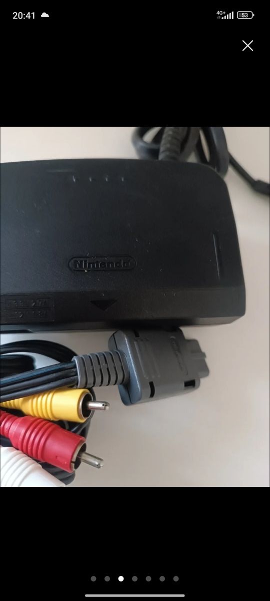 Cargador y cable AV. Nintendo 64